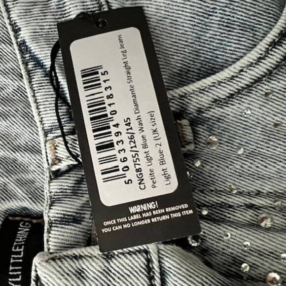 PRETTY LITTLE THING RHINESTONE JEANS - Picture 3 of 3